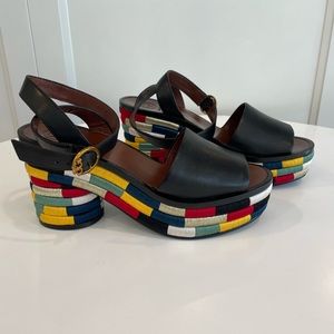 TORY BURCH Camilla Embroidered 85mm Sandal - Size 7.5